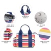 image:imageFit amp Fresh Sanibel Adult Insulated Lunch Bag with Side Pouch amp Carry Handles Complete Lunch Kit Includes 2 Containers Cheetah LargeColorful Stripe
