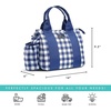image:imageFit amp Fresh Sanibel Adult Insulated Lunch Bag with Side Pouch amp Carry Handles Complete Lunch Kit Includes 2 Containers Cheetah LargeNavy Gingham