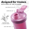 image:imageFit amp Fresh Shaker Bottle Leak Proof Sports Blender Bottle for Protein Mix For Women Durable Protein Shaker Cup 24 ozwith Unique Agitator for Smooth Mixing MauveMauve Purple