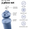 image:imageFit amp Fresh Shaker Bottle Leak Proof Sports Blender Bottle for Protein Mix For Women Durable Protein Shaker Cup 24 ozwith Unique Agitator for Smooth Mixing MauveCornflower Blue
