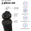 image:imageFit amp Fresh Shaker Bottle Leak Proof Sports Blender Bottle for Protein Mix For Women Durable Protein Shaker Cup 24 ozwith Unique Agitator for Smooth Mixing MauveBlack