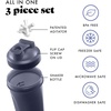 image:imageFit amp Fresh Shaker Bottle Leak Proof Sports Blender Bottle for Protein Mix For Women Durable Protein Shaker Cup 24 ozwith Unique Agitator for Smooth Mixing MauveMidnight Blue