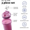 image:imageFit amp Fresh Shaker Bottle Leak Proof Sports Blender Bottle for Protein Mix For Women Durable Protein Shaker Cup 24 ozwith Unique Agitator for Smooth Mixing MauveMauve Purple