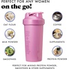 image:imageFit amp Fresh Shaker Bottle Leak Proof Sports Blender Bottle for Protein Mix For Women Durable Protein Shaker Cup 24 ozwith Unique Agitator for Smooth Mixing MauveMauve Purple