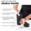image:imageFit amp Fresh Shaker Bottle Leak Proof Sports Blender Bottle for Protein Mix For Women Durable Protein Shaker Cup 24 ozwith Unique Agitator for Smooth Mixing MauveBlack