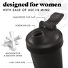 image:imageFit amp Fresh Shaker Bottle Leak Proof Sports Blender Bottle for Protein Mix For Women Durable Protein Shaker Cup 24 ozwith Unique Agitator for Smooth Mixing MauveBlack