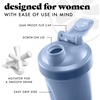 image:imageFit amp Fresh Shaker Bottle Leak Proof Sports Blender Bottle for Protein Mix For Women Durable Protein Shaker Cup 24 ozwith Unique Agitator for Smooth Mixing MauveCornflower Blue