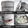 image:imageFit amp Fresh Westminster Dual Compartment Insulated Lunch Bag wContainers  Durable Lunch Box for Women LeakResistant Large Capacity Cooler Meal Prep Lunch Tote For Nurses Teachers School WorkGray