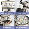 image:imageFit amp Fresh Westminster Dual Compartment Insulated Lunch Bag wContainers  Durable Lunch Box for Women LeakResistant Large Capacity Cooler Meal Prep Lunch Tote For Nurses Teachers School WorkTaupe and Black Dot
