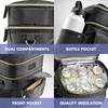 image:imageFit amp Fresh Westminster Dual Compartment Insulated Lunch Bag wContainers  Durable Lunch Box for Women LeakResistant Large Capacity Cooler Meal Prep Lunch Tote For Nurses Teachers School WorkBlack
