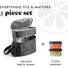 image:imageFit amp Fresh Westminster Dual Compartment Insulated Lunch Bag wContainers  Durable Lunch Box for Women LeakResistant Large Capacity Cooler Meal Prep Lunch Tote For Nurses Teachers School WorkBlack