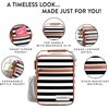 image:imageFoundry by Fit  Fresh Thayer Insulated Lunch Bag with 2 Food Containers amp 18oz Stainless Steel Tumbler Reusable Lunch Box Mini Cooler Bag Perfect for Work College PicnicsBlack  White Stripe