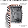 image:imageFoundry by Fit  Fresh Thayer Insulated Lunch Bag with 2 Food Containers amp 18oz Stainless Steel Tumbler Reusable Lunch Box Mini Cooler Bag Perfect for Work College PicnicsBlack  White Stripe