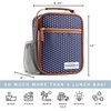 image:imageFoundry by Fit  Fresh Thayer Insulated Lunch Bag with 2 Food Containers amp 18oz Stainless Steel Tumbler Reusable Lunch Box Mini Cooler Bag Perfect for Work College PicnicsNavy  White Dot