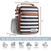 image:imageFoundry by Fit  Fresh Thayer Insulated Lunch Bag with 2 Food Containers amp 18oz Stainless Steel Tumbler Reusable Lunch Box Mini Cooler Bag Perfect for Work College PicnicsBlack  White Stripe