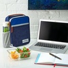 image:imageFoundry by Fit  Fresh Thayer Insulated Lunch Bag with 2 Food Containers amp 18oz Stainless Steel Tumbler Reusable Lunch Box Mini Cooler Bag Perfect for Work College PicnicsBlue
