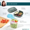 image:imageRachael Ray Salad Container For Lunch Salad Lunch Container For Adults Salad Bowl Kit With Compartments For Salad Dressing amp Toppings Includes Ice PackDeluxe Salad Set  Green
