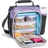 image:imageFit amp Fresh BREE Meal Prep Lunch Box With Containers Ice Pack and Shaker Bottle For Men and Women 6pc Meal Prep Kit Lunch Bag With Containers Included MauvePurple