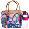 image:imageFit amp Fresh Beechwood Large Lunch Bag For Women With Side Pouches amp Carry Handles Complete Lunch Kit Includes Matching Shaker Bottle Navy Lorella PoseyOne Size
