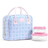 image:imageFit amp Fresh Bloomington Lunch Bag for Women  Insulated Large Lunch Box for Work with Containers LeakResistant StainResistant Zipper Closure All Smiles Bubble GumBubble Gum
