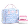 image:imageFit amp Fresh Bloomington Lunch Bag for Women  Insulated Large Lunch Box for Work with Containers LeakResistant StainResistant Zipper Closure StrawberryBubble Gum