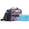 image:imageFit amp Fresh Josie Adult Insulated Lunch Bag with Side Pouch amp Carry Strap Complete Lunch Kit Includes Reusable XL Ice Pack Plum CamoBlue Watercolor