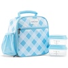 image:imageFit amp Fresh Lunch Bag For Women Insulated Womens Lunch Bag For Work Large Lunch Box For Women With Two Matching Containers Townsend Lunch Bag Carolina GinghamLight Blue Gingham