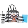 image:imageFit amp Fresh Lunch Bag For Women Insulated Womens Lunch Bag For Work Leakproof amp StainResistant Large Lunch Box For Women With Containers Tumbler and Ice Pack Zipper Closure Wichita Bag RainbowBW Glam Cat