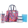 image:imageFit amp Fresh Lunch Bag For Women Insulated Womens Lunch Bag For Work Leakproof amp StainResistant Large Lunch Box For Women With Containers Tumbler and Ice Pack Zipper Closure Wichita Bag RainbowAbstract Peacock