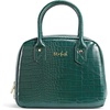 image:imageFit amp Fresh Lyon Modern Lunch Bag With Travel Utensils For Women Insulated Womens Lunch Bag For Work Leakproof amp StainResistant Large Lunch Box For Women Faux Croc Leather BlackGreen