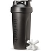 image:imageFit amp Fresh Shaker Bottle Leak Proof Sports Blender Bottle for Protein Mix For Women Durable Protein Shaker Cup 24 ozwith Unique Agitator for Smooth Mixing MauveBlack