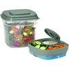 image:imageRachael Ray Salad Container For Lunch Salad Lunch Container For Adults Salad Bowl Kit With Compartments For Salad Dressing amp Toppings Includes Ice PackDeluxe Salad Set  Green
