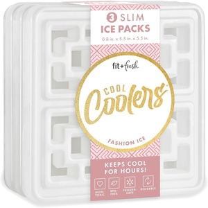 image:imageCool Coolers by Fit amp Fresh Fashion XL Reusable Ice Packs for Coolers 2pk  LongLasting Powerful Freeze Space Saving BPAFree Stylish Freezer Packs for Cooler Lunch Boxes School Camping amp BeachPearl White  Large 3PK