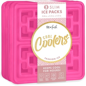image:imageCool Coolers by Fit amp Fresh Fashion XL Reusable Ice Packs for Coolers 2pk  LongLasting Powerful Freeze Space Saving BPAFree Stylish Freezer Packs for Cooler Lunch Boxes School Camping amp BeachHot Pink  Large 3PK