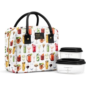 image:imageFit amp Fresh Bloomington Lunch Bag for Women  Insulated Large Lunch Box for Work with Containers LeakResistant StainResistant Zipper Closure All Smiles Bubble GumMixology