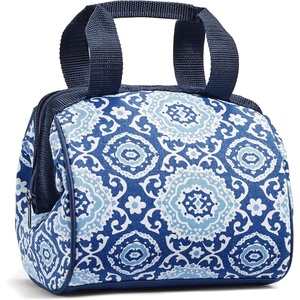 image:imageFit amp Fresh Charlotte Adult Insulated Lunch Bag with Carry Handles Navy Medallion BloomNavy Medallion Bloom