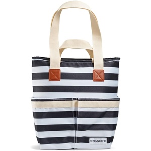 image:imageFit amp Fresh Foundry Wine Carrier Bag amp Soft Cooler Bag Insulated Leak Proof Large Soft Sided Cooler Bag 6 Bottle Wine Bag With Removable Divider For Beach Picnics and Travel CamoBW Stripe