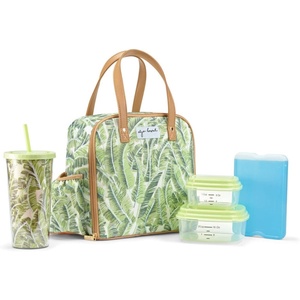 image:imageFit amp Fresh Lunch Bag For Women Insulated Womens Lunch Bag For Work Leakproof amp StainResistant Large Lunch Box For Women With Containers Tumbler and Ice Pack Zipper Closure Wichita Bag RainbowPalm Leaves