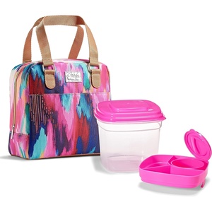 image:imageFit amp Fresh Lunch Bag For Women Insulated Womens Lunch Bag For Work Leakproof amp StainResistant Large Lunch Box For Women With Containers Zipper Closure Minneola Bag Grey DotBrush Strokes