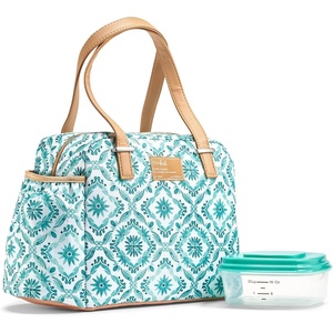 image:imageFit amp Fresh Lunch Bag For Women Insulated Womens Lunch Bag For Work Leakproof amp StainResistant Large Lunch Box For Women With Expandable Bottle Pocket Zipper Closure Laketown Bag Cheetah TumblerAqua