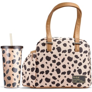 image:imageFit amp Fresh Lunch Bag For Women Insulated Womens Lunch Bag For Work Leakproof amp StainResistant Large Lunch Box For Women With Expandable Bottle Pocket Zipper Closure Laketown Bag Cheetah TumblerCheetah Graphic