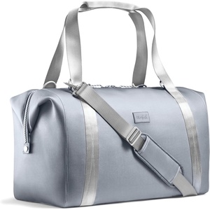 image:imageFit amp Fresh Neoprene Duffel Bag for Travel Weekender Carry On Approved  Expandable Duffle w Crossbody Strap Extra Storage Pockets  Zip Pocket  Gym Bag Overnight Bag Hospital Bag Men amp WomenGrey