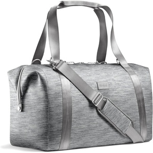 image:imageFit amp Fresh Neoprene Duffel Bag for Travel Weekender Carry On Approved  Expandable Duffle w Crossbody Strap Extra Storage Pockets  Zip Pocket  Gym Bag Overnight Bag Hospital Bag Men amp WomenHeather Gray