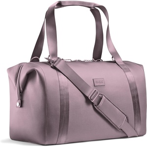 image:imageFit amp Fresh Neoprene Duffel Bag for Travel Weekender Carry On Approved  Expandable Duffle w Crossbody Strap Extra Storage Pockets  Zip Pocket  Gym Bag Overnight Bag Hospital Bag Men amp WomenElderberry