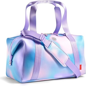 image:imageFit amp Fresh Neoprene Jr Duffel Bag for Boys Carry On Approved  Expandable Duffle w Crossbody Strap Extra Storage Pockets  Zip Pocket  Sports Bag Football Soccer Kids Sleepover BagPink Purple