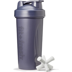 image:imageFit amp Fresh Shaker Bottle Leak Proof Sports Blender Bottle for Protein Mix For Women Durable Protein Shaker Cup 24 ozwith Unique Agitator for Smooth Mixing MauveMidnight Blue
