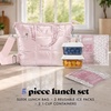 image:imageFit amp Fresh Eliana Lunch Tote Insulated Lunch Bag wIce Packs ContainersPink