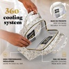 image:imageFit amp Fresh Insulated Bottle amp Beyond Bag  Baby Bottle Cooler wIce PacksWhite Black Sketched Bows