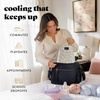 image:imageFit amp Fresh Insulated Bottle amp Beyond Bag  Baby Bottle Cooler wIce PacksWhite Black Sketched Bows