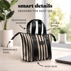 image:imageFit amp Fresh Remi Neoprene Lunch Bag for Women wIce Pack amp ContainersBlack Taupe Stripe